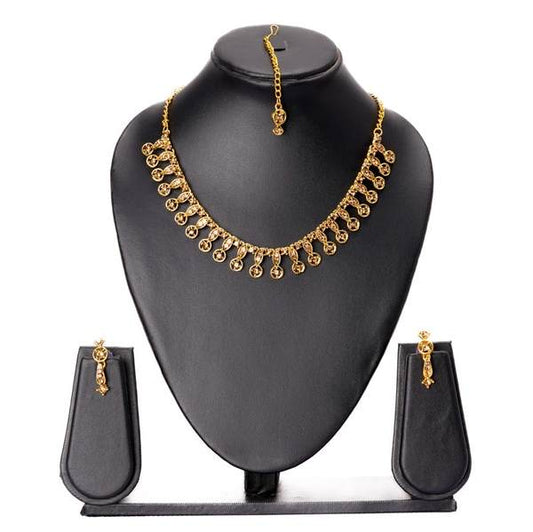 Alloy Golden Traditional Necklaces