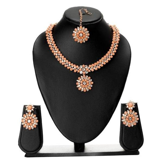 Shimmering Alloy Necklace Set for a Classic Look
