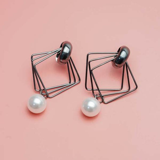 Stylish Oxidised Pearl Earrings for Women and Girls